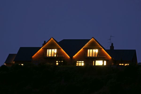 Lodge at night